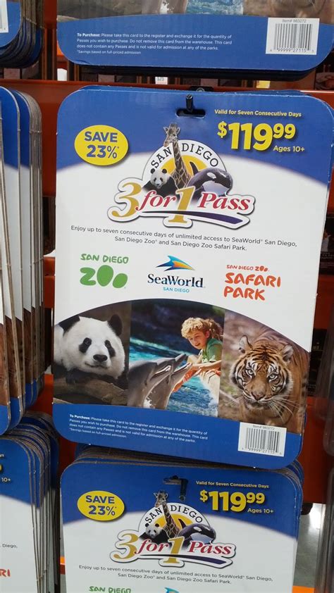 Seaworld tickets costco - Costco members can purchase SeaWorld tickets at a discount. Currently, a one-day adult ticket to SeaWorld San Diego is $56.99 at Costco, compared to the regular price of $79. A one-day child's ticket (ages 3-9) is $50.99 at Costco, compared to the regular price of $59. A two-day adult ticket is $96.99 at Costco, compared